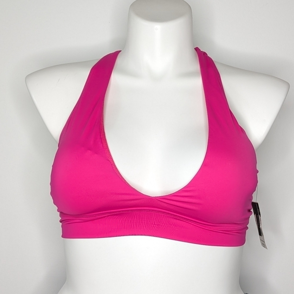 NWT Lauren Ralph Lauren pink tie back bikini top 16